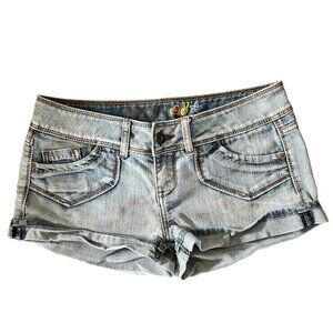Vintage Mudd Y2K Light Wash Rolled Cuff Shorts 11